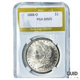 1888-O Morgan Silver Dollar PGA MS65