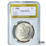 1885 Morgan Silver Dollar PGA MS63