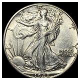 1942-P Silver Walking Liberty Half Dollar NEARLY U