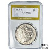 1878-S Morgan Silver Dollar PGA MS63