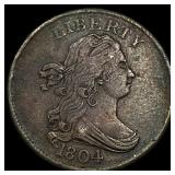 1804 Copper Half Cent NEARLY UNCIRCULATED