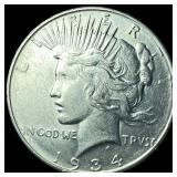 1934 Silver Peace Dollar CLOSELY UNCIRCULATED