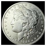 1886-O Silver Morgan Dollar ABOUT UNCIRCULATED
