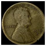 1909-S Lincoln Wheat Cent LIGHTLY CIRCULATED