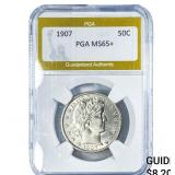 1907 Barber Half Dollar PGA MS65+