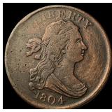 1804 Copper Half Cent LIGHTLY CIRCULATED