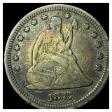 1877 Seated Liberty Quarter NEARLY UNCIRCULATED