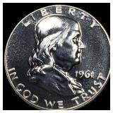 1961 Franklin Silver Half Dollar CHOICE PROOF