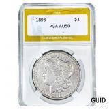 1893 Morgan Silver Dollar PGA AU50