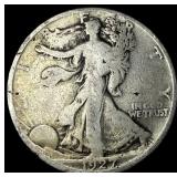 1927-S Silver Walking Liberty Half Dollar LIGHTLY