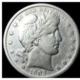1903-S Silver Barber Half Dollar CLOSELY UNCIRCULA