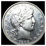 1905-S Silver Barber Half Dollar CLOSELY UNCIRCULA