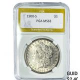 1900-S Morgan Silver Dollar PGA MS63
