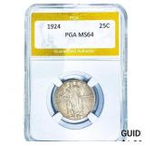 1924 Standing Liberty Quarter PGA MS64