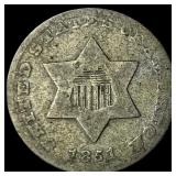 1851 Silver Three-Cent Piece