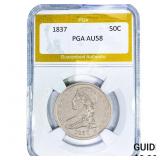 1837 Capped Bust Half Dollar PGA AU58