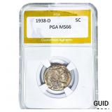 1938-D Buffalo Nickel PGA MS66