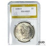 1888-O Morgan Silver Dollar PGA MS65