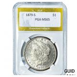 1879-S Morgan Silver Dollar PGA MS65