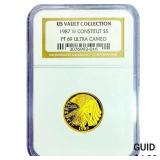 1987-W 1/4oz Gold $5 Bicentennial of Constitution