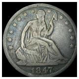 1847-O Silver Half Dollar NEARLY UNCIRCULATED