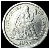 1877-CC Silver Seated Liberty Dime CHOICE AU