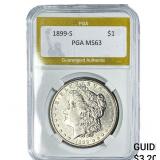 1899-S Morgan Silver Dollar PGA MS63