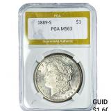 1889-S Morgan Silver Dollar PGA MS63
