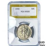 1940 Morgan Silver Dollar PGA MS66