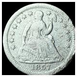 1857-O Silver Half Dime LIGHTLY CIRCULATED