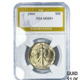 1944 Walking Liberty Half Dollar PGA MS66+