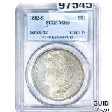 1882-S Morgan Silver Dollar PCGS MS65