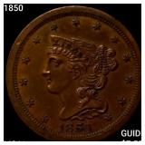 1850 Braided Hair Half Cent UNCIRCULATED