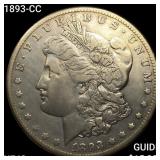 1893-CC Morgan Silver Dollar NEARLY UNCIRCULATED