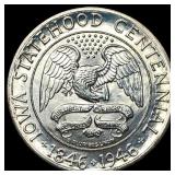 1946 Iowa Statehood Centennial Half Dollar GEM BU