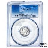 1921-D Mercury Silver Dime PCGS XF45