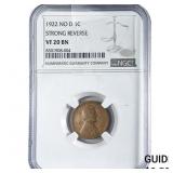 1922 No D Wheat Cent NGC VF20 BN
