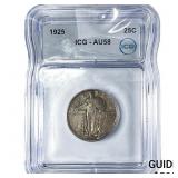1925 Standing Liberty Quarter ICG AU58