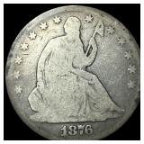 1876 Seated Liberty Half Dollar NICELY CIRCULATED