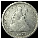 1875-S Silver Twenty Cents Piece LIGHTLY CIRCULATE