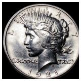 1921 Silver Peace Dollar CLOSELY UNCIRCULATED