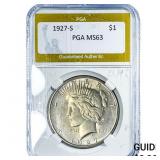 1927-S Silver Peace Dollar PGA MS63