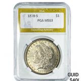 1878-S Morgan Silver Dollar PGA MS63