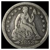 1853 Arrows Seated Liberty Dime LIGHTLY CIRCULATED
