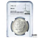 1902 Morgan Silver Dollar NGC MS61