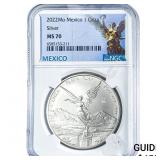 2022-Mo 1 Onza Mexico NGC MS70