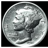 1916 Mercury Dime CHOICE AU