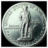 1925 Silver Lexington-Concord Half Dollar UNCIRCUL