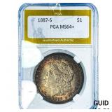 1887-S Morgan Silver Dollar PGA MS64+