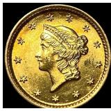 1853 Gold $1 Indian Princess Type 1 CHOICE BU